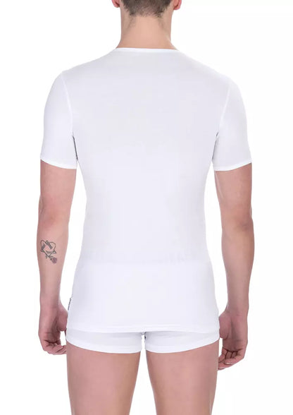 T-shirt homme en coton blanc Bikkembergs