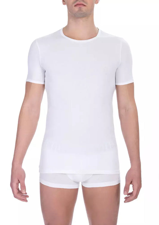 T-shirt homme en coton blanc Bikkembergs