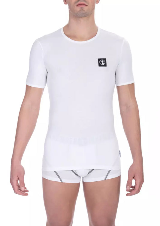 T-shirt homme en coton blanc Bikkembergs