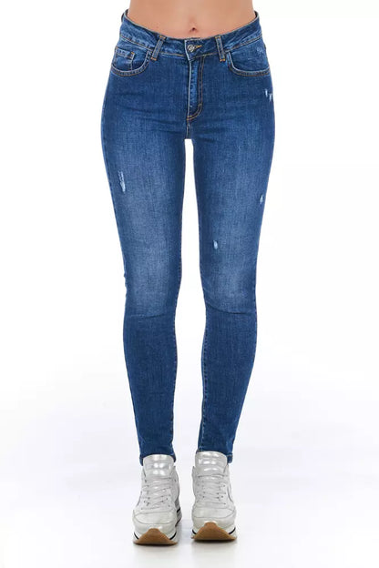 Frankie Morello Blue Other Fibres Women Jeans by Frankie Morello