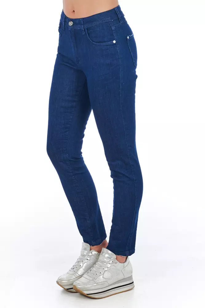 Frankie Morello Blue Cotton Women's Skinny Jean by Frankie Morello