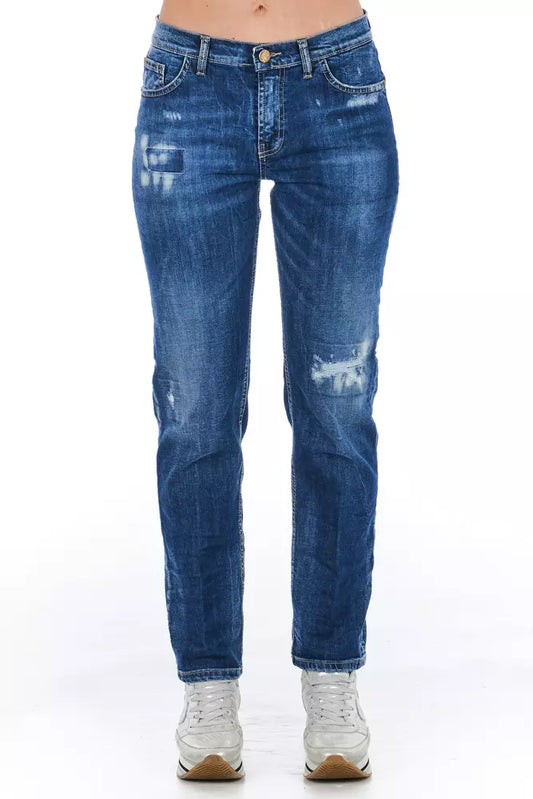 Frankie Morello Blue Cotton Women Jeans by Frankie Morello