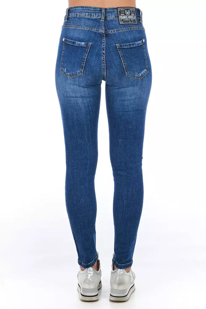 Frankie Morello Blue Other Fibres Women Jeans by Frankie Morello