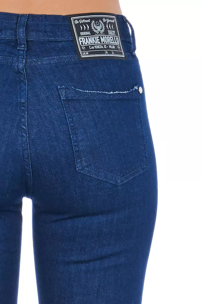 Frankie Morello Blue Cotton Women's Skinny Jean by Frankie Morello