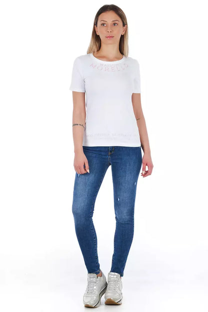 Frankie Morello Blue Other Fibres Women Jeans by Frankie Morello