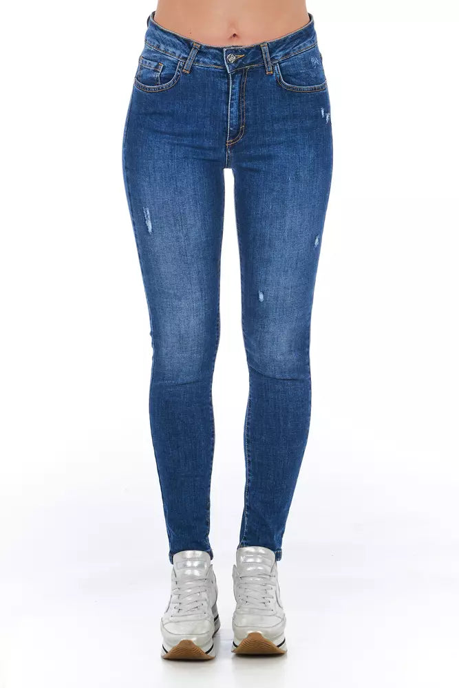 Frankie Morello Blue Other Fibres Women Jeans by Frankie Morello