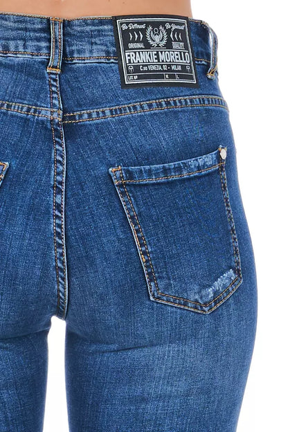 Frankie Morello Blue Other Fibres Women Jeans by Frankie Morello
