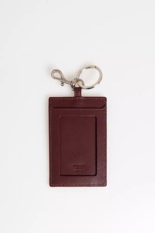 Porte-clés homme en cuir marron Trussardi