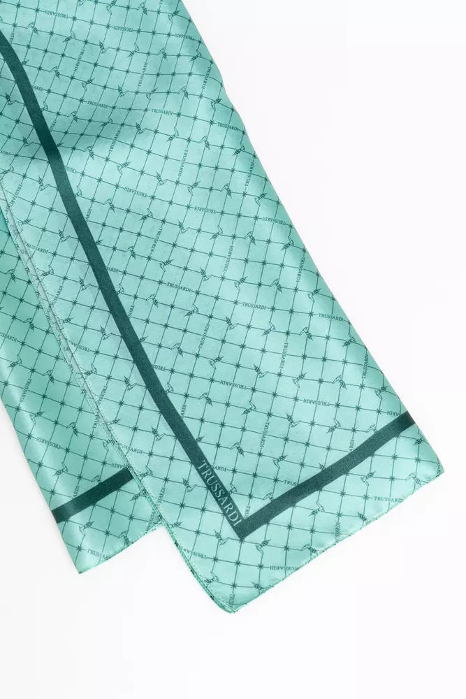 Trussardi Light Blue Silk Women Scarf by Trussardi