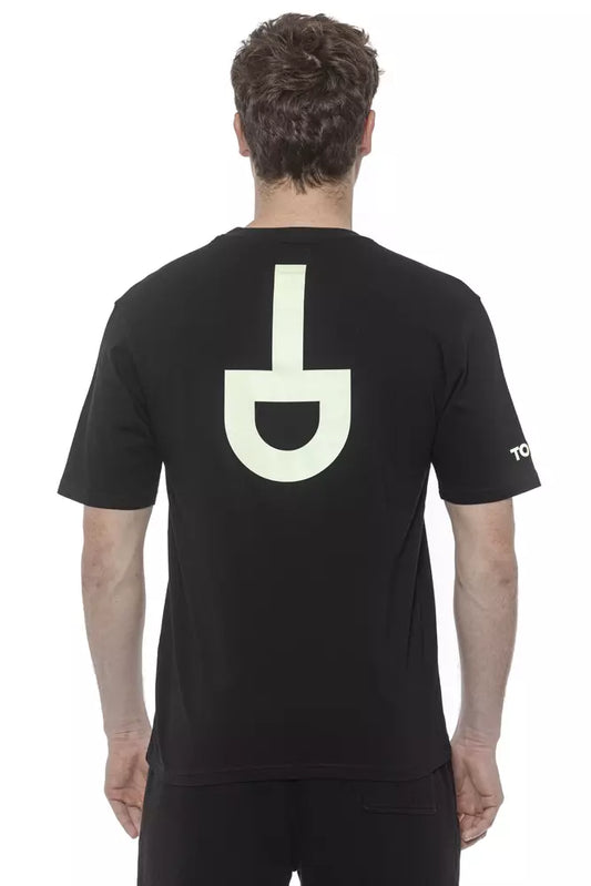 T-shirt homme en coton noir Tond