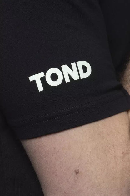 T-shirt homme en coton noir Tond