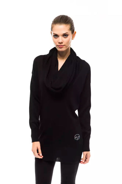 Pull femme en laine noire Montana Blu
