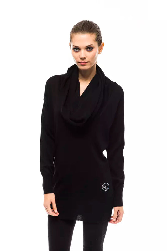 Pull femme en laine noire Montana Blu