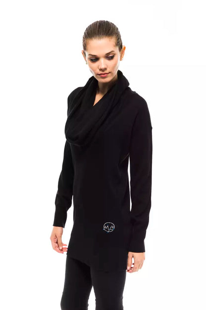 Pull femme en laine noire Montana Blu