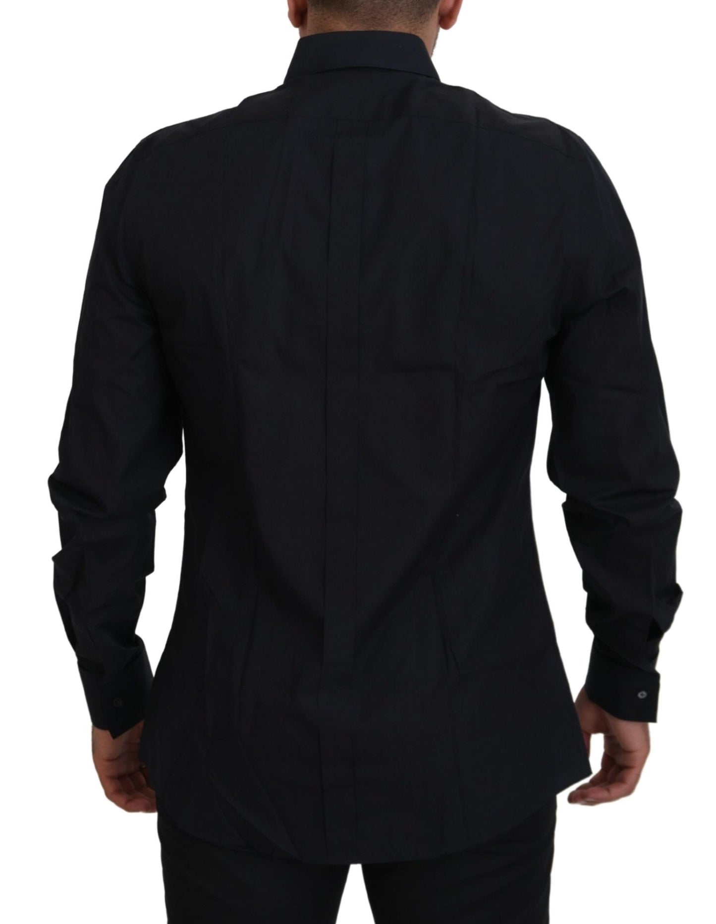 Dolce & Gabbana Black Gold Cotton Slim Fit Dress Mens Shirt by Dolce & Gabbana