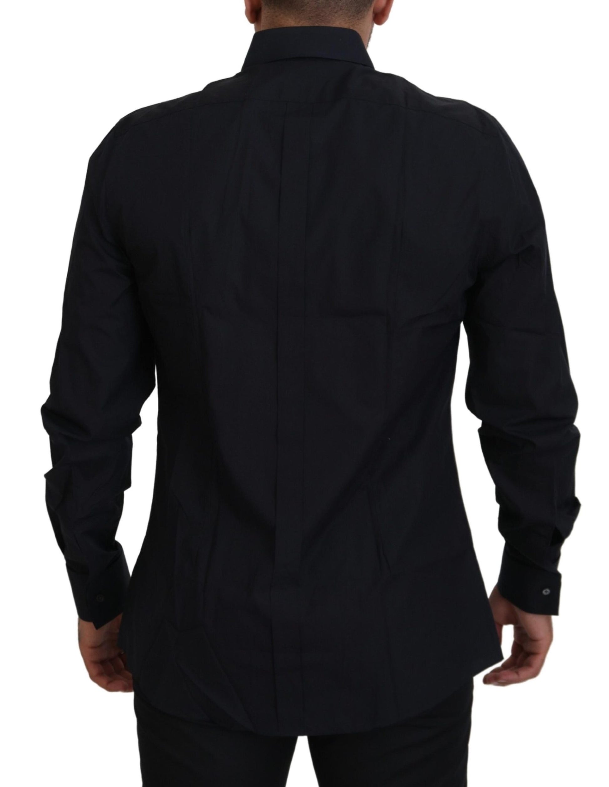 Dolce & Gabbana Black Gold Cotton Slim Fit Dress Mens Shirt by Dolce & Gabbana