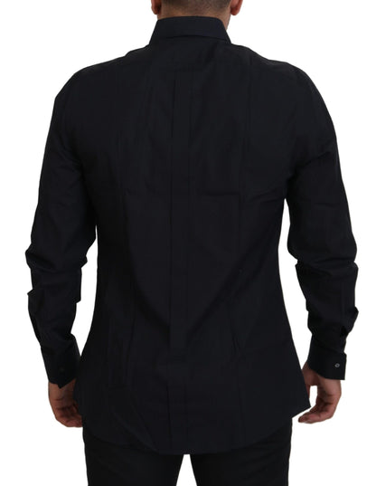 Dolce & Gabbana Black Gold Cotton Slim Fit Dress Mens Shirt by Dolce & Gabbana