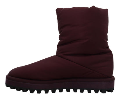 Bottes mi-mollet élégantes bordeaux Dolce &amp; Gabbana