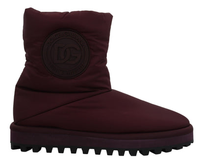 Bottes mi-mollet élégantes bordeaux Dolce &amp; Gabbana