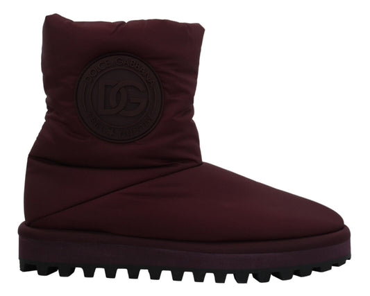 Bottes mi-mollet élégantes bordeaux Dolce &amp; Gabbana