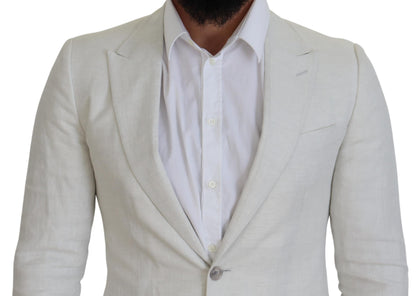 Blazer simple boutonnage blanc élégant Dolce &amp; Gabbana Sicilia