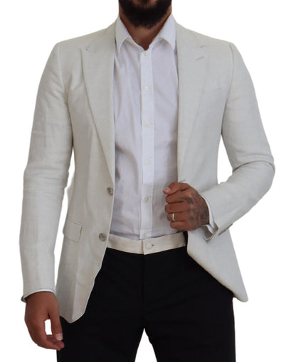 Blazer simple boutonnage blanc élégant Dolce &amp; Gabbana Sicilia