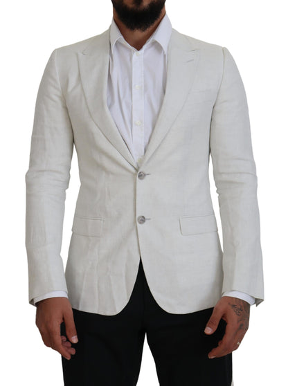 Blazer simple boutonnage blanc élégant Dolce &amp; Gabbana Sicilia