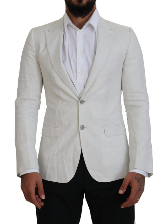 Blazer simple boutonnage blanc élégant Dolce &amp; Gabbana Sicilia
