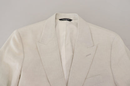 Blazer simple boutonnage blanc élégant Dolce &amp; Gabbana Sicilia
