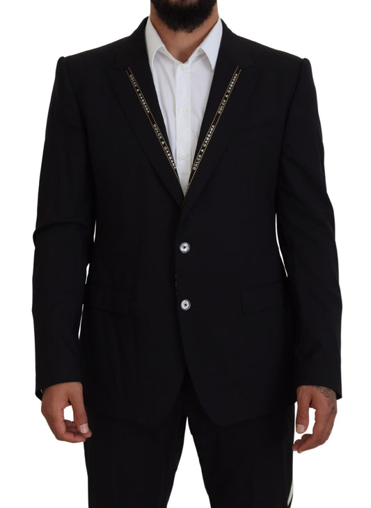 Blazer noir à simple boutonnage de style sicilien Dolce &amp; Gabbana