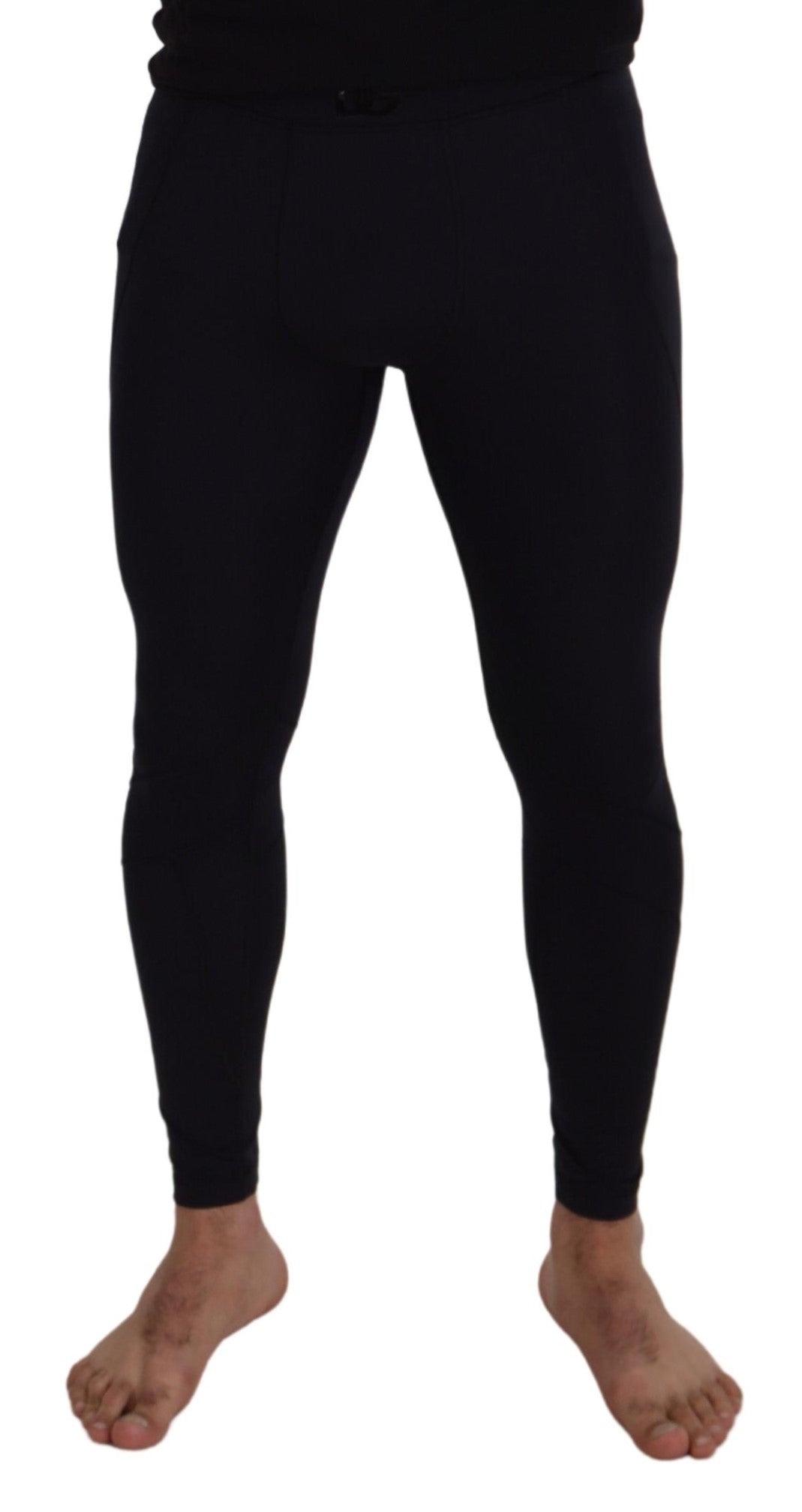 Dolce &amp; Gabbana Black Nylon Slim Fit Stretch Pants