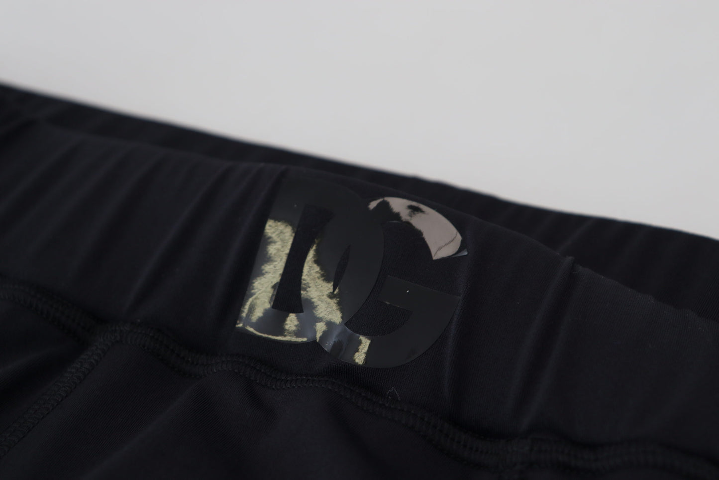 Dolce &amp; Gabbana Black Nylon Slim Fit Stretch Pants
