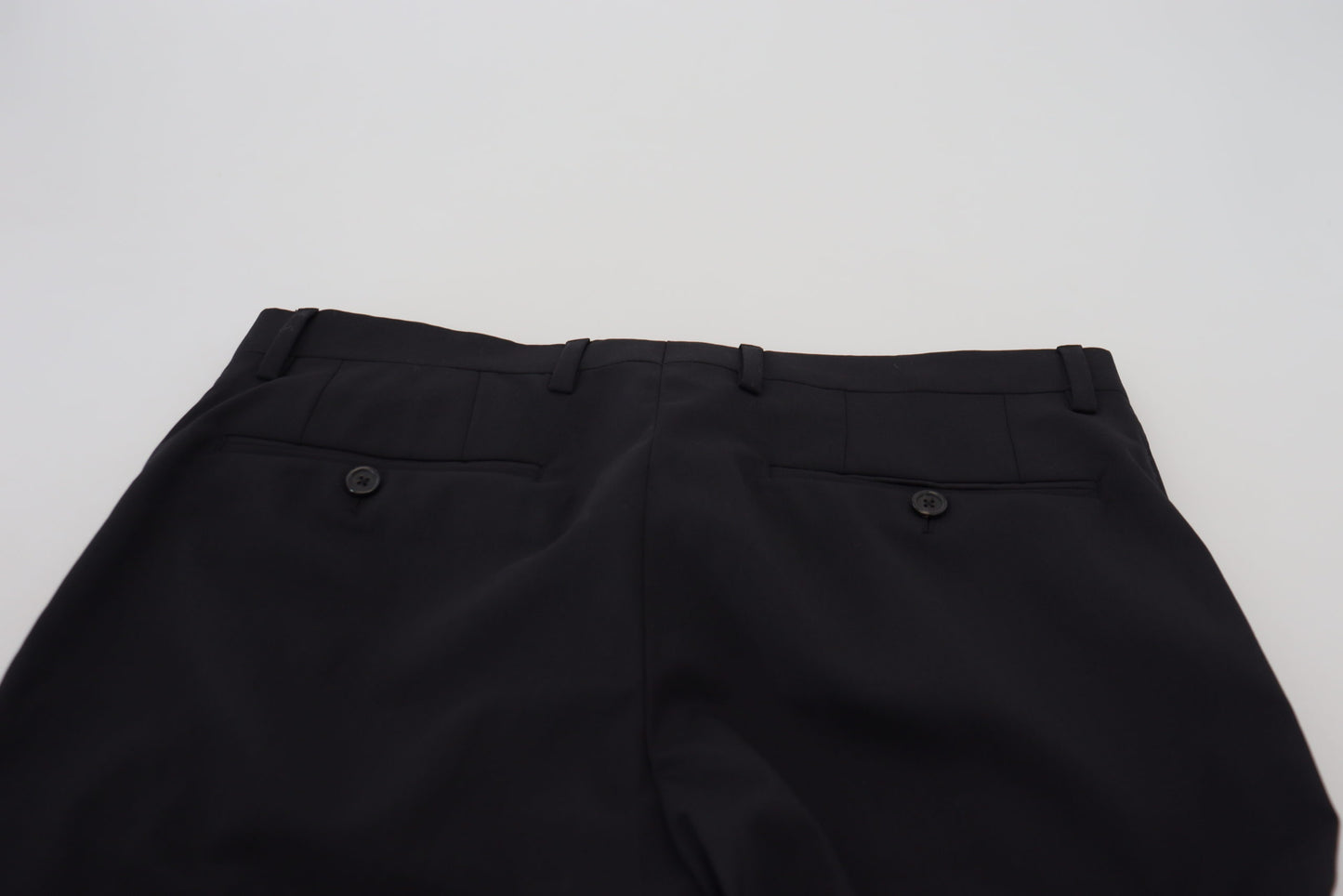 Dolce &amp; Gabbana Black Wool Chino Formal Pants