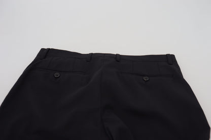 Dolce &amp; Gabbana Black Wool Chino Formal Pants