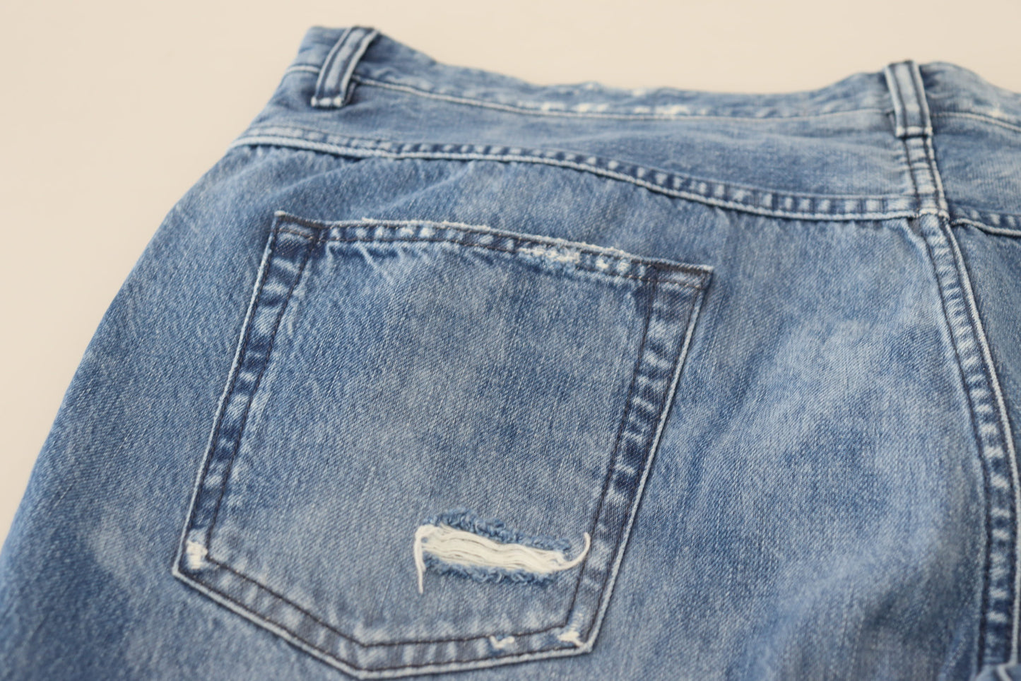 Dolce &amp; Gabbana Blue Washed Cotton Casual Denim Jeans