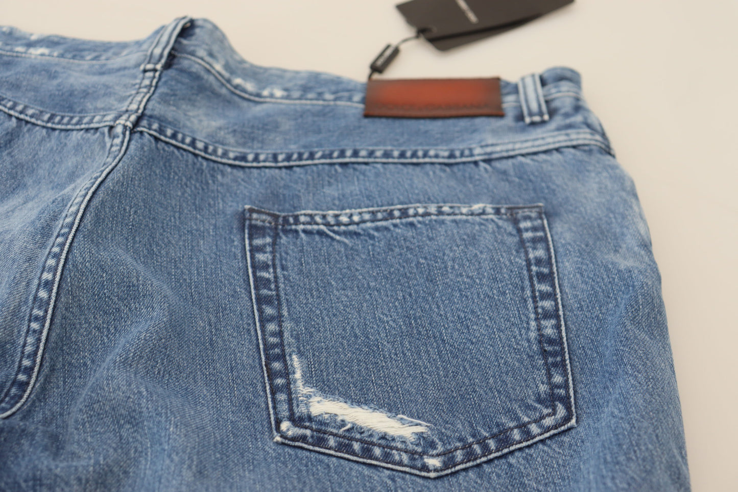 Dolce &amp; Gabbana Blue Washed Cotton Casual Denim Jeans