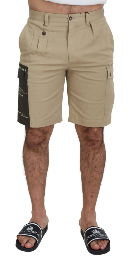 Dolce &amp; Gabbana - Short élégant en coton mélangé beige