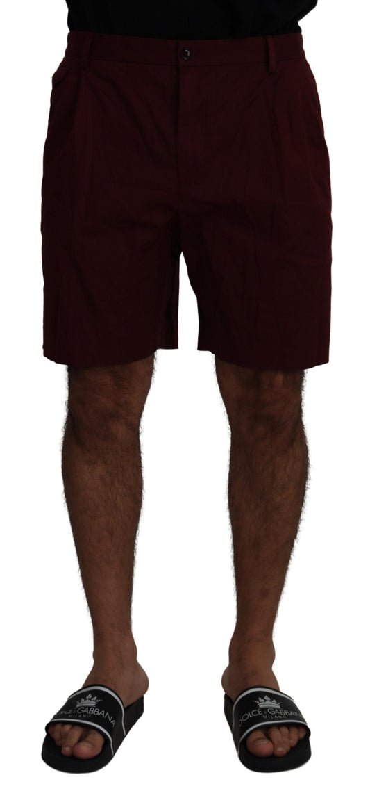 Short élégant en coton mélangé marron Dolce &amp; Gabbana