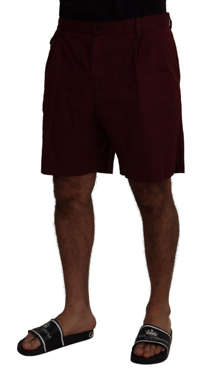 Short élégant en coton mélangé marron Dolce &amp; Gabbana