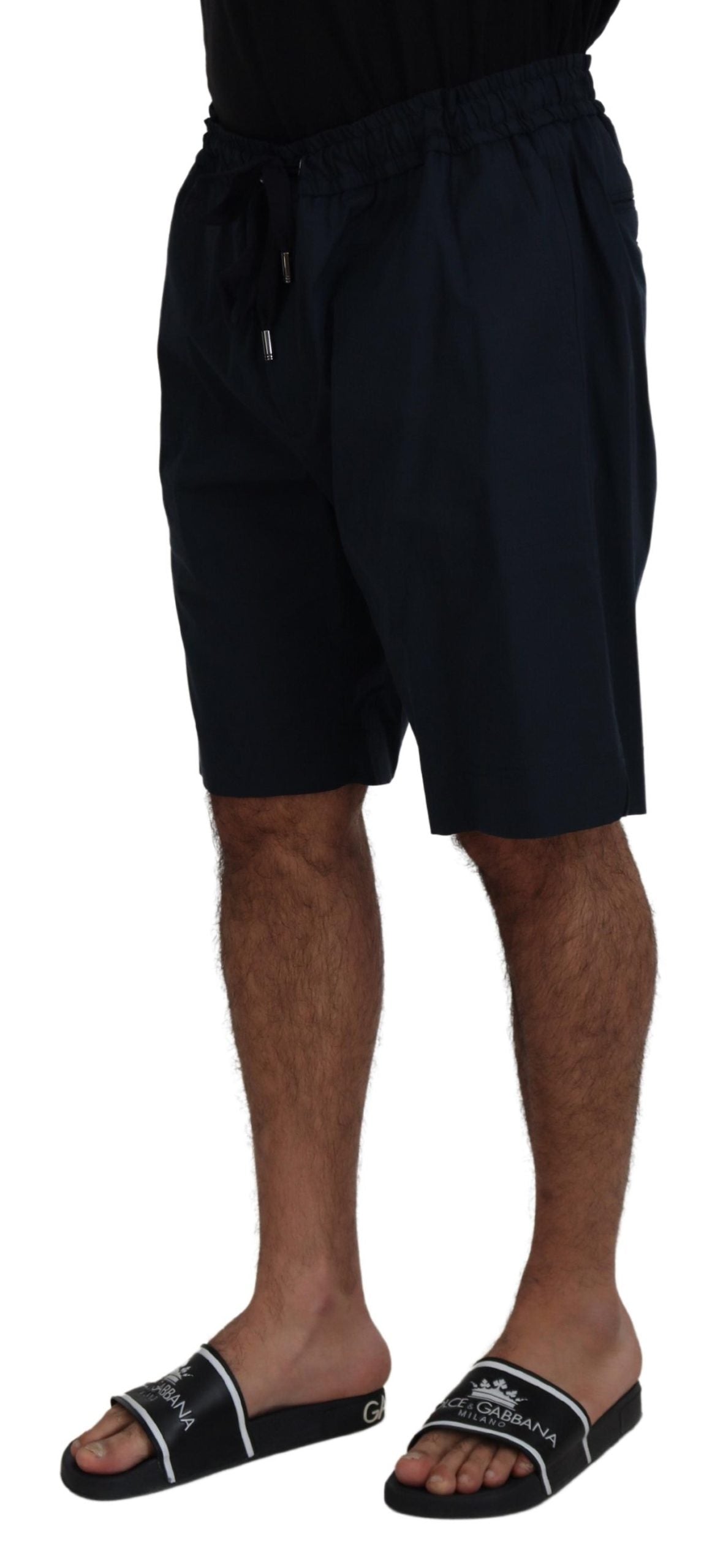 Dolce & Gabbana Blue Bermuda Mid Waist Casual Shorts by Dolce & Gabbana