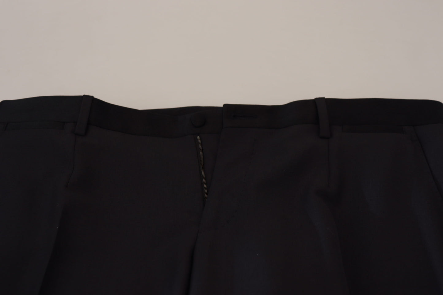 Dolce &amp; Gabbana Black Wool Men Formal Pants