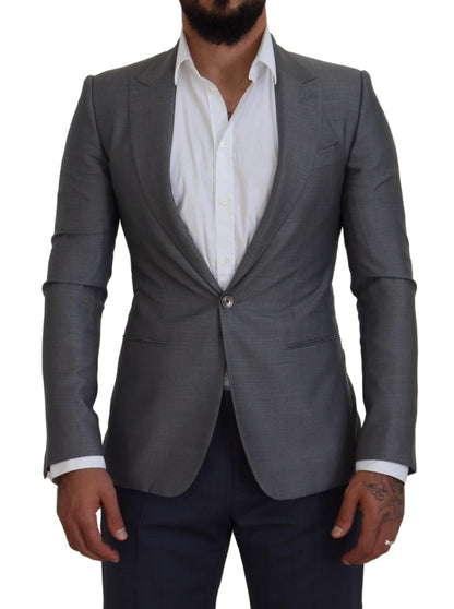 Veste blazer élégante gris clair Sicilia de Dolce &amp; Gabbana