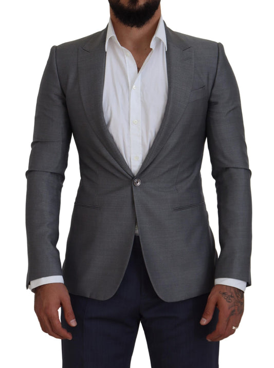 Veste blazer élégante gris clair Sicilia de Dolce &amp; Gabbana