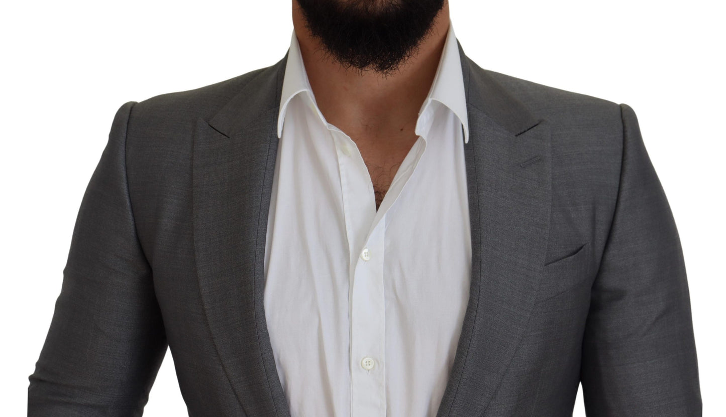 Veste blazer élégante gris clair Sicilia de Dolce &amp; Gabbana
