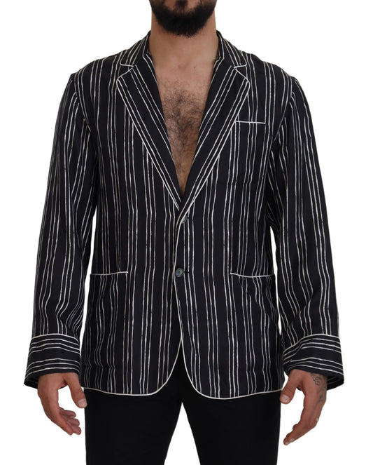 Dolce &amp; Gabbana Élégant haut de pyjama en soie Veste de détente