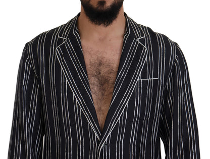 Dolce &amp; Gabbana Élégant haut de pyjama en soie Veste de détente