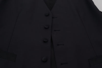 Dolce &amp; Gabbana Élégant gilet noir à boutonnage simple