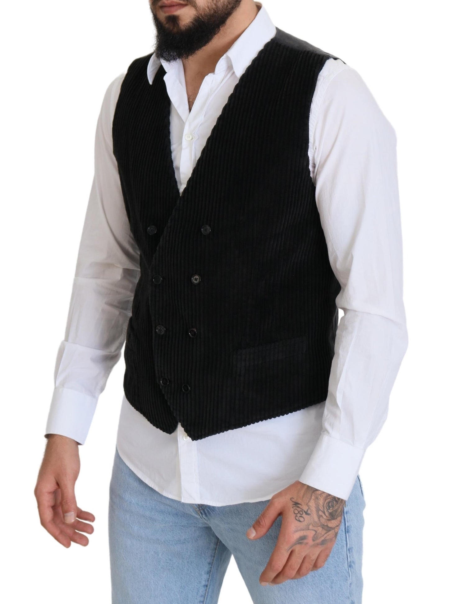 Dolce &amp; Gabbana Élégant gilet croisé noir