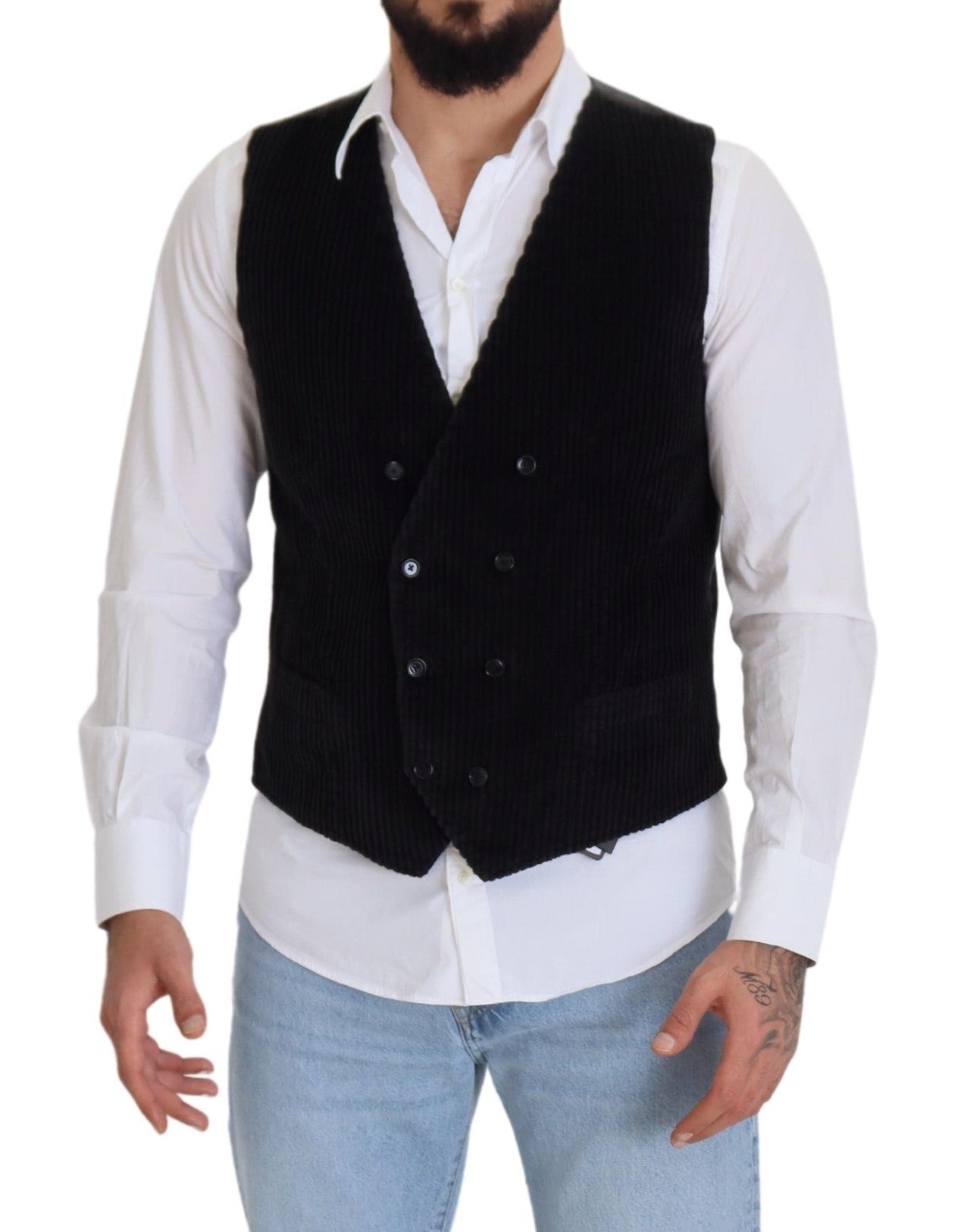 Dolce &amp; Gabbana Élégant gilet croisé noir