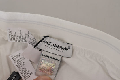 Boxer élégant en coton mélangé blanc Dolce &amp; Gabbana